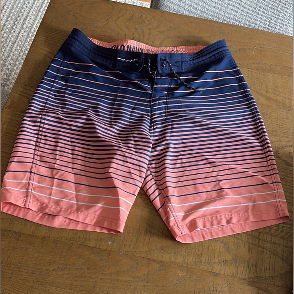 Old Navy Teal and Navy Striped Shorts